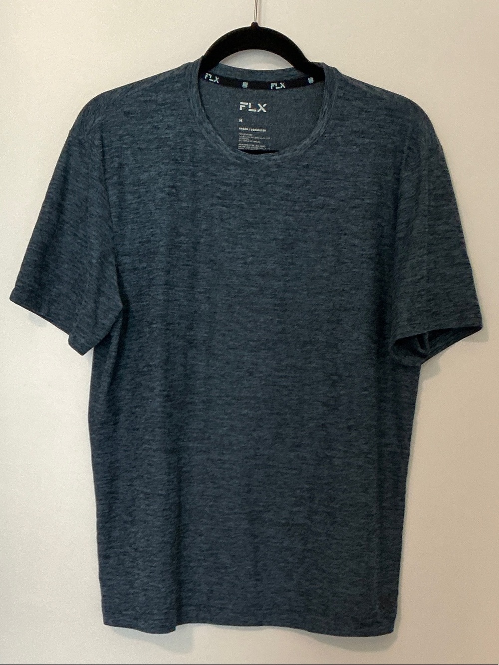FLX Men’s Short Sleeve Crew Tee in Heather Blue